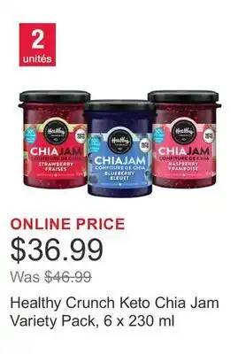 Costco Healthy Crunch Keto Chia Jam Variety Pack, 6 x 230 ml offer