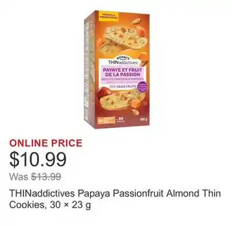 Costco THINaddictives Papaya Passionfruit Almond Thin Cookies, 30 × 23 g offer