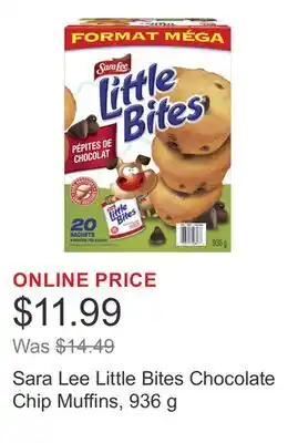 Costco Sara Lee Little Bites Chocolate Chip Muffins, 936 g offer
