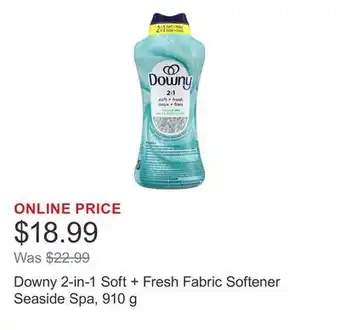 Costco Downy 2-in-1 Soft + Fresh Fabric Softener Seaside Spa, 910 g offer