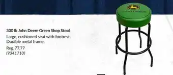 Princess Auto 300 lb John Deere Green Shop Stool offer