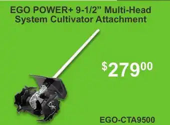 Atlas Tools & Machinery EGO POWER + 9-1/2 Multi-Head System Cultivator Attachment offer