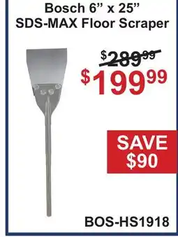 Atlas Tools & Machinery Bosch 6 x 25 SDS-MAX Floor Scraper offer