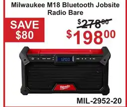 Atlas Tools & Machinery Milwaukee M18 Bluetooth Jobsite Radio offer