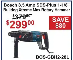 Atlas Tools & Machinery Bosch 8.5 Amp SDS-Plus 1-1/8 Bulldog Xtreme Max Rotary Hammer offer