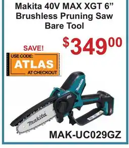 Atlas Tools & Machinery Makita 40V MAX XGT 6 Brushless Pruning Saw Bare Tool offer