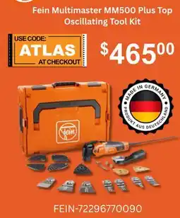 Atlas Tools & Machinery Fein Multimaster MM500 Plus Top Oscillating Tool Kit offer