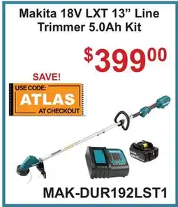 Atlas Tools & Machinery Makita 18V LXT 13 Line Trimmer 5.0Ah Kit offer