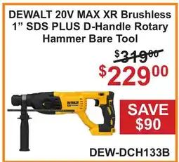 Atlas Tools & Machinery DEWALT 20V MAX XR Brushless 1 SDS PLUS D-Handle Rotary Hammer Bare Tool offer