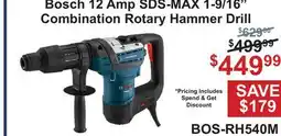 Atlas Tools & Machinery Bosch 12 Amp SDS-MAX 1-9/16 Combination Rotary Hammer Drill offer