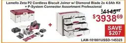 Atlas Tools & Machinery Lamello Zeta P2 Cordless Biscuit Joiner w/Diamond Blade 2x offer