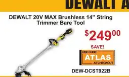 Atlas Tools & Machinery DEWALT 20V MAX Brushless 14 String Trimmer offer