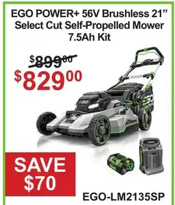 Atlas Tools & Machinery EGO POWER + 56V Brushless 21 Select Cut Self-Propelled Mower offer