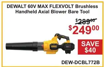Atlas Tools & Machinery DEWALT 60V MAX FLEXVOLT Brushless Handheld Axial Blower Bare Tool offer