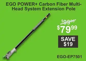 Atlas Tools & Machinery EGO POWER + Carbon Fiber Multi-Head System Extension Pole offer