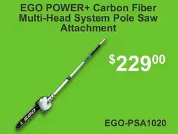 Atlas Tools & Machinery EGO POWER + Carbon Fiber Multi-Head System Pole Saw Attachment offer
