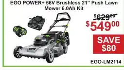 Atlas Tools & Machinery EGO POWER + 56V Brushless 21 Push Lawn Mower 6.0Ah Kit offer