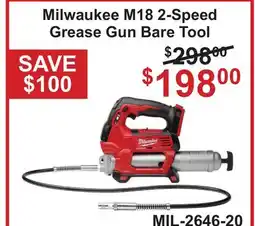 Atlas Tools & Machinery Milwaukee M18 2-Speed Grease Gun Bare Tool offer