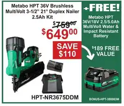 Atlas Tools & Machinery HPT 36V Brushless MultiVolt 3 offer