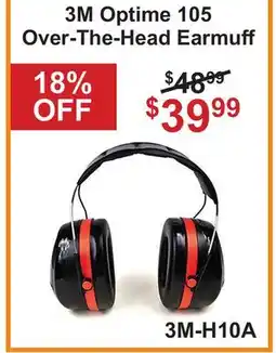 Atlas Tools & Machinery 3M-H10A 3M Optime 105 Over-The-Head Earmuff offer