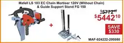 Atlas Tools & Machinery Mafell LS 103 EC Chain Mortiser 120V (Without Chain) & Guide Support Stans FG 150 offer