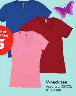 Giant Tiger V-neck tee offer