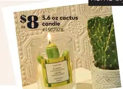 Giant Tiger 5.6 oz cactus candle offer