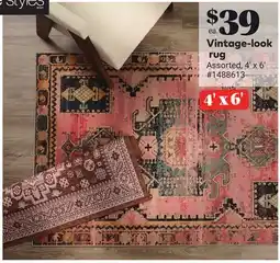 Giant Tiger Vintage-look rug offer