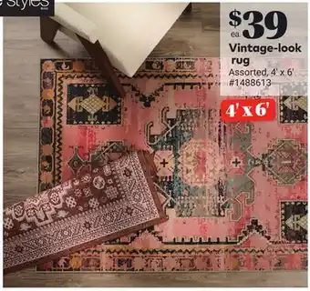 Giant Tiger Vintage-look rug offer