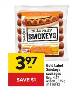 Giant Tiger Gold Label Smokeys sausages offer