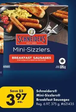 Giant Tiger Schneiders Mini-Sizzlers Breakfast Sausages offer