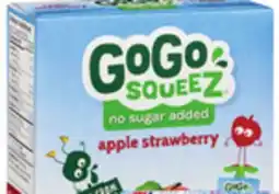 Giant Tiger GoGo SqueeZ fruit sauce or Dole fruit cups offer