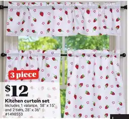 Giant Tiger Kitchen curtain set offer