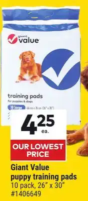 Giant Tiger Giant Value puppy training pads offer