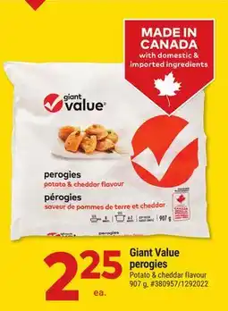 Giant Tiger Giant Value perogies offer