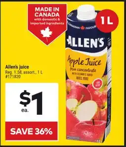 Giant Tiger Allen's Juice offer