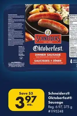 Giant Tiger Schneiders Oktoberfest Sausage offer
