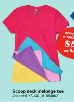 Giant Tiger Scoop neck melange tee offer