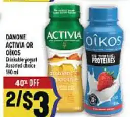 Marché Adonis DANONE ACTIVIA OR OIKOS DRINKABLE YOGART offer