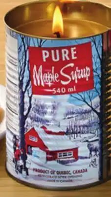 Giant Tiger 16 oz maple wood wick candle offer