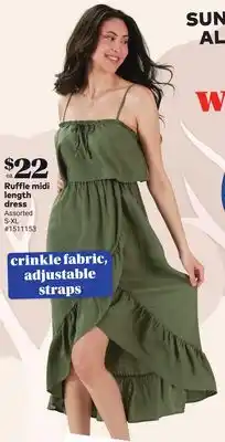 Giant Tiger Ruffle midi length dress offer