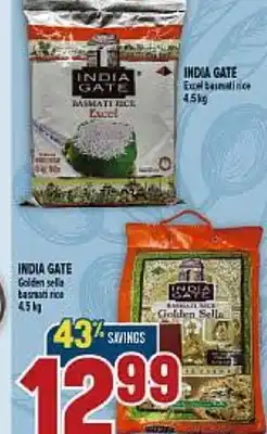 Marché Adonis INDIA GATE GOLDEN SELIA BASMATI RICE offer