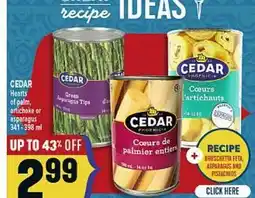Marché Adonis CEDAR Hearts of palm, artichoke or asparagus offer