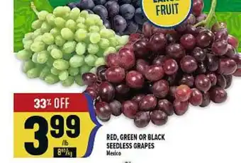 Marché Adonis Red, Green or Black Seedless Grapes offer