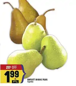 Marché Adonis BARTLETT OR BOSC PEARS offer
