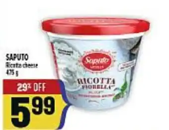 Marché Adonis SAPUTO RICOTTA CHEESE offer