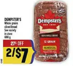 Marché Adonis Dempster's Whole Grains Sliced Bread offer