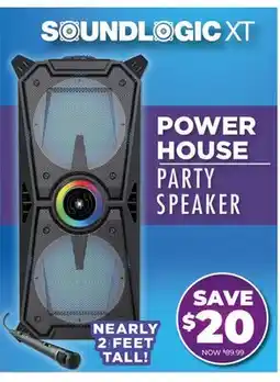 Showcase SOUNDLOGIC XT POWER HOUSE PARTY SPEAKER offer