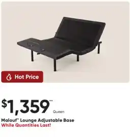 Sleep Country Malouf Lounge Adjustable Base offer