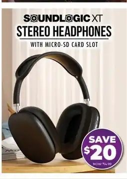 Showcase SOUNDLOGIC XT STEREO HEADPHONES WITH MICRO-SD CARD SLOT offer